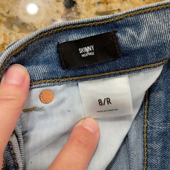 Express High Waisted Button Fly Skinny Jean - Picture 4 of 5